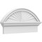 Ekena Millwork Segment Arch Sunburst Architectural Grade PVC Combination Pediment, 26"W x 13-3/8"H x 2-3/4"P PEDPC026X135SEG01 - alternate 1